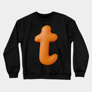 Liquid Type Letter T Crewneck Sweatshirt